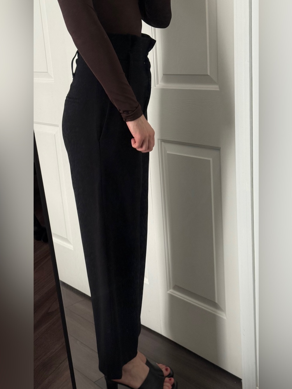 Aritzia Black High-Rise Wide-Leg Trousers - Picture 10 of 10